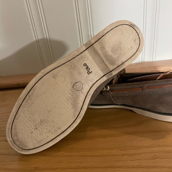 Polo Ralph Lauren Men's Blackley Slip On Brown Suede Leather Loafers Boat Shoes - Picture 4 of 5